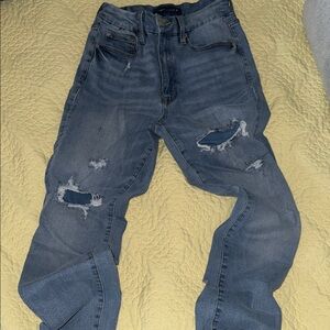 Aeropostale Women's Distressed Blue Skinny Jeans